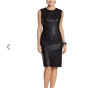 Chico’s Ladies Sleeveless Black Animal Print Dress Size 1.5. Gently Worn